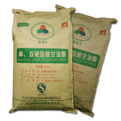 CAS 123-94-4 روان کننده های پی وی سی مونو دی گلیسیرید GMS40 E471 دانه پودر سفید